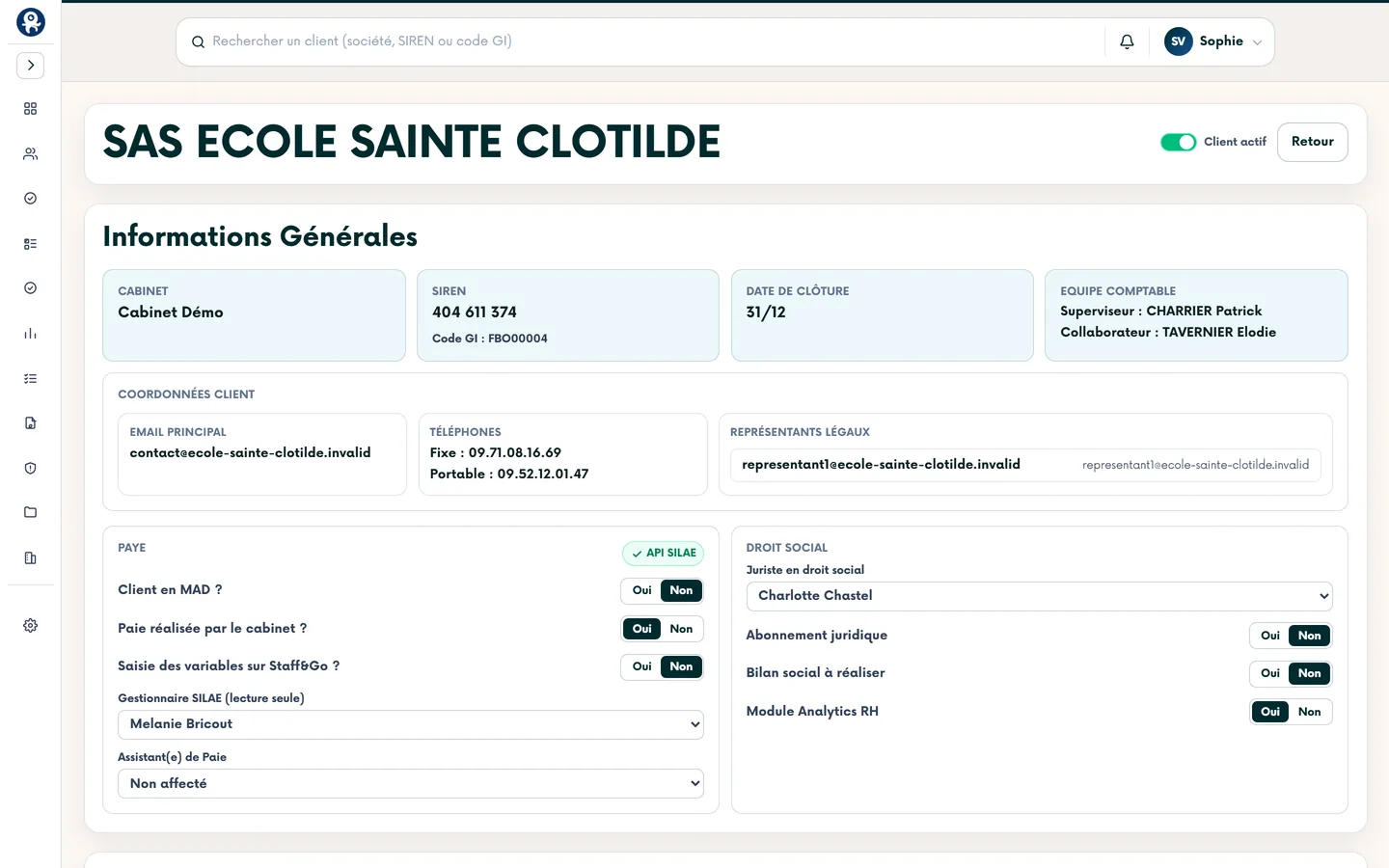 Module Obligations & production — Le quotidien du gestionnaire.